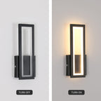 Lampada da Parete - Cornice in Acrilico Nero, Luce Calda
