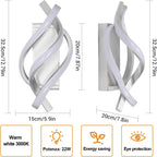 Wall Light - White Aluminium Frame, Natural Light