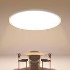 Ceiling Light - White Plastic Frame, Warm Light