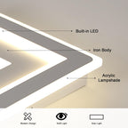 Ceiling Light - White Acrylic Frame, Natural Light