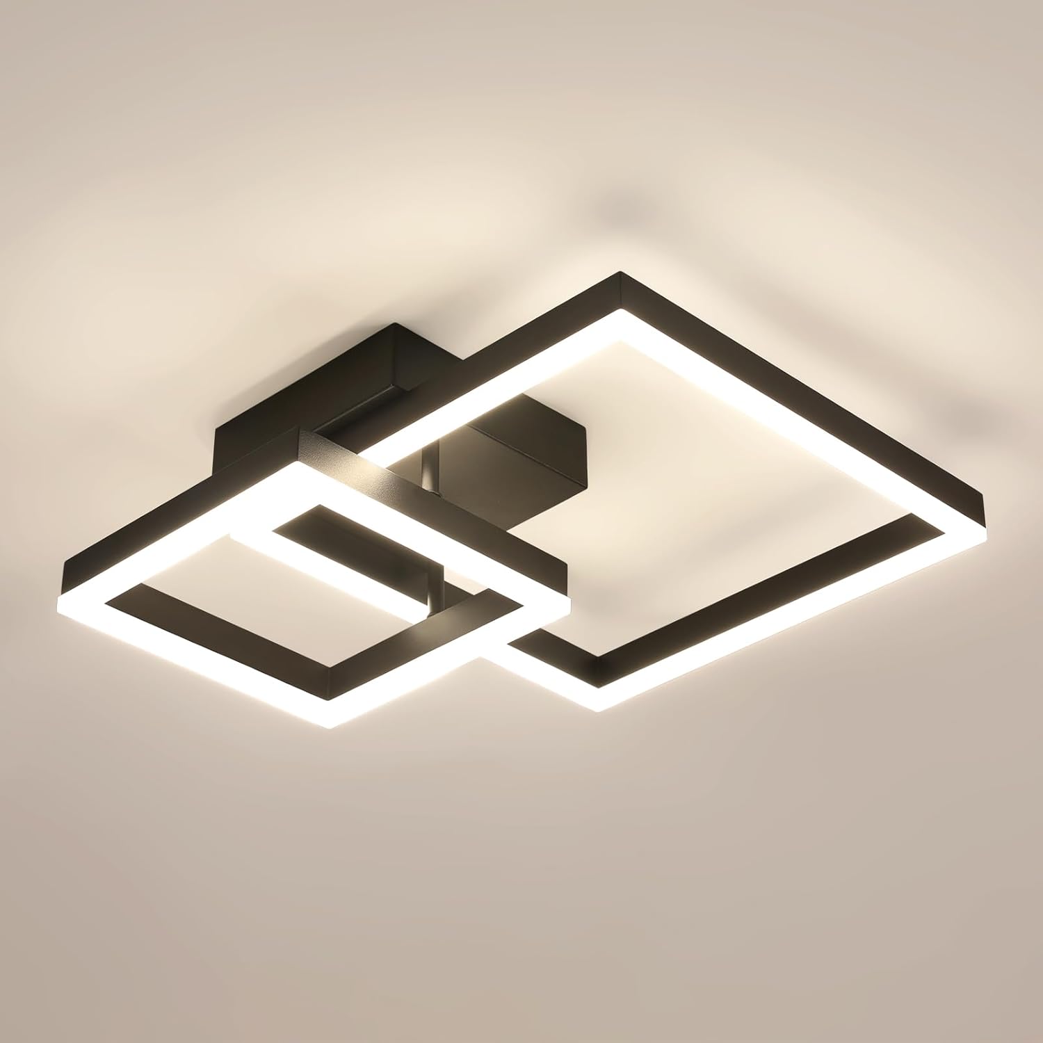 Ceiling Light - White Acrylic Frame, White Light