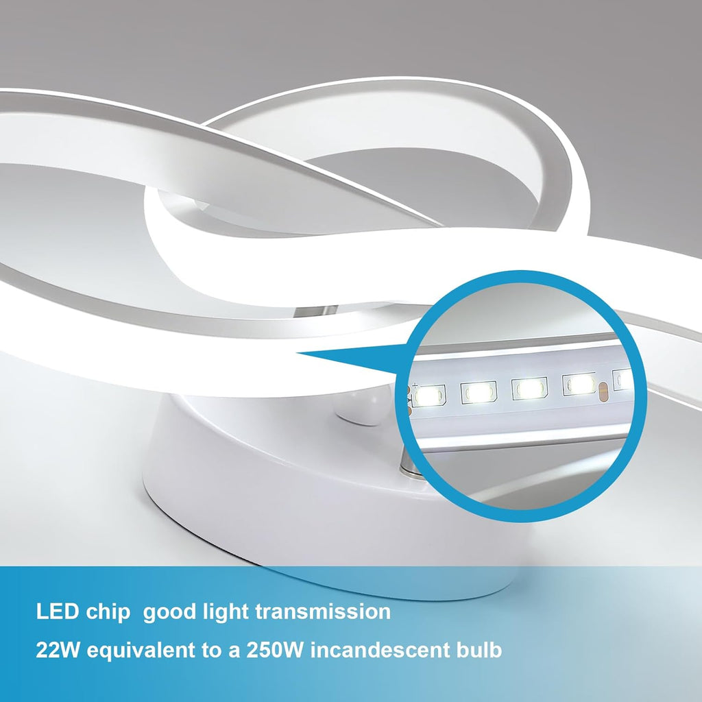 Deckenleuchte - Weißer Aluminiumrahmen, Weißes Licht