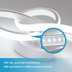 Deckenleuchte - Weißer Aluminiumrahmen, Weißes Licht
