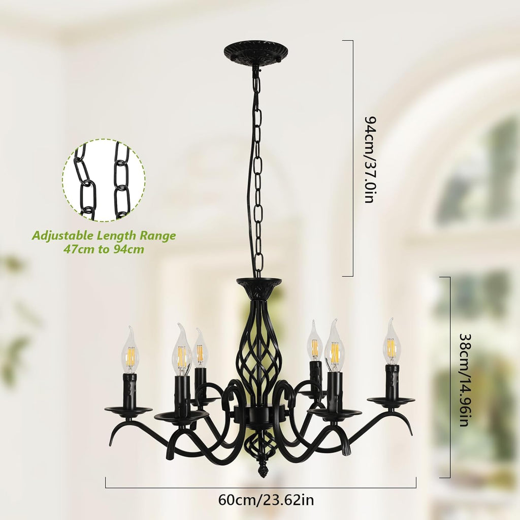 Chandeliers - Black Metal Frame