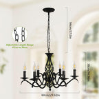 Chandeliers - Black Metal Frame