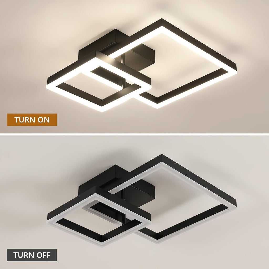 Ceiling Light - Black Acrylic Frame, Tunable and Dimmable