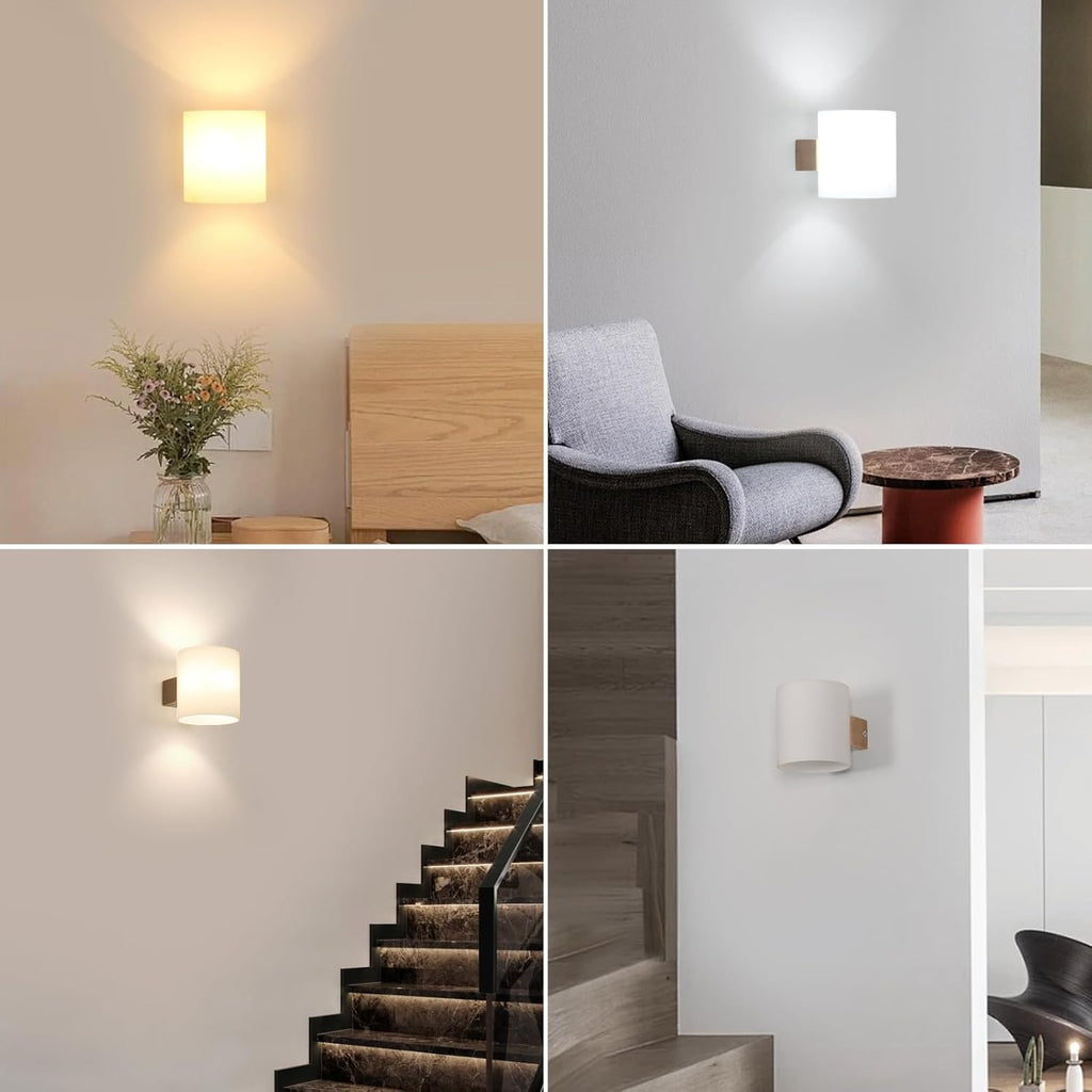 Wall Light - Wood Glass Frame, Tunable