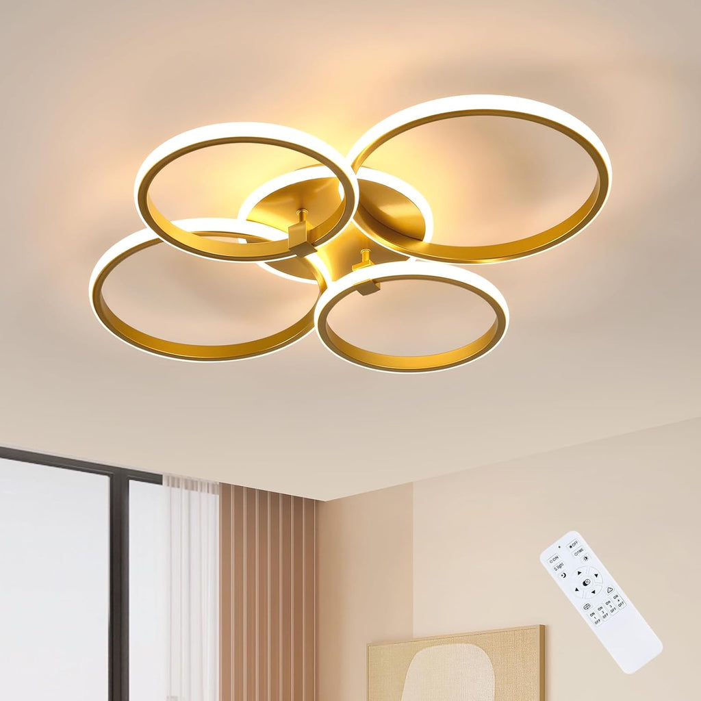 Ceiling Light - Gold Acrylic Frame, Tunable and Dimmable