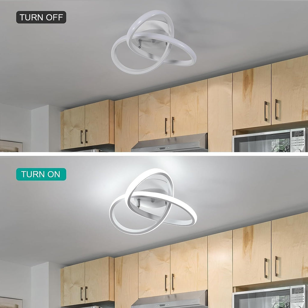 Deckenleuchte - Weißer Aluminiumrahmen, Weißes Licht