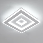 Deckenleuchte - Rahmen aus weißem Acryl, weißes Licht