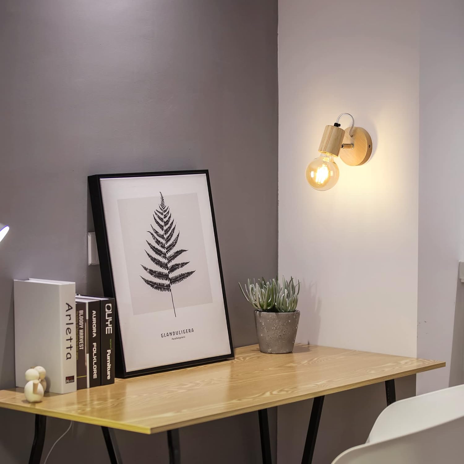 Wall Light - Wood Frame