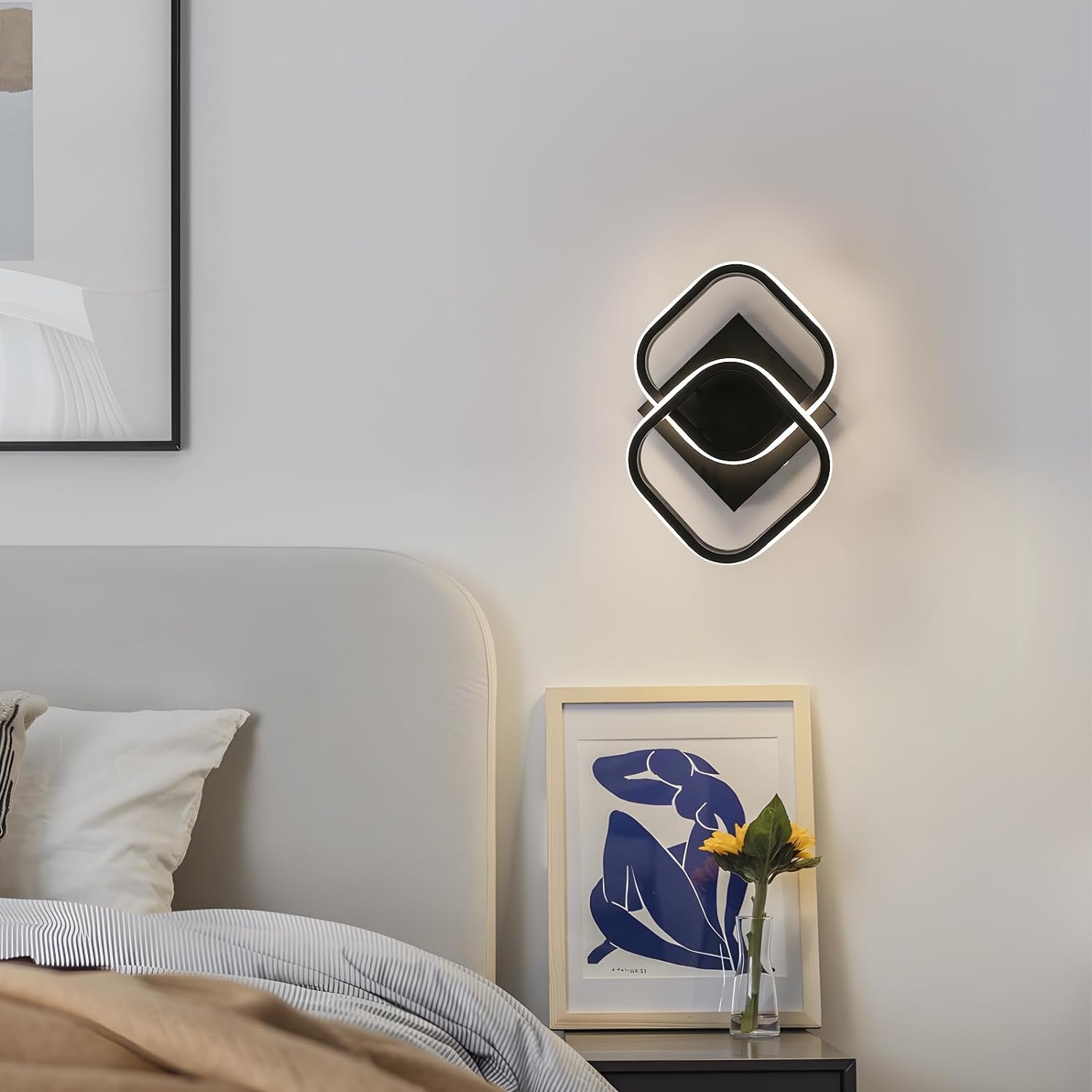 Ceiling Light - Black Aluminium Frame, Natural Light