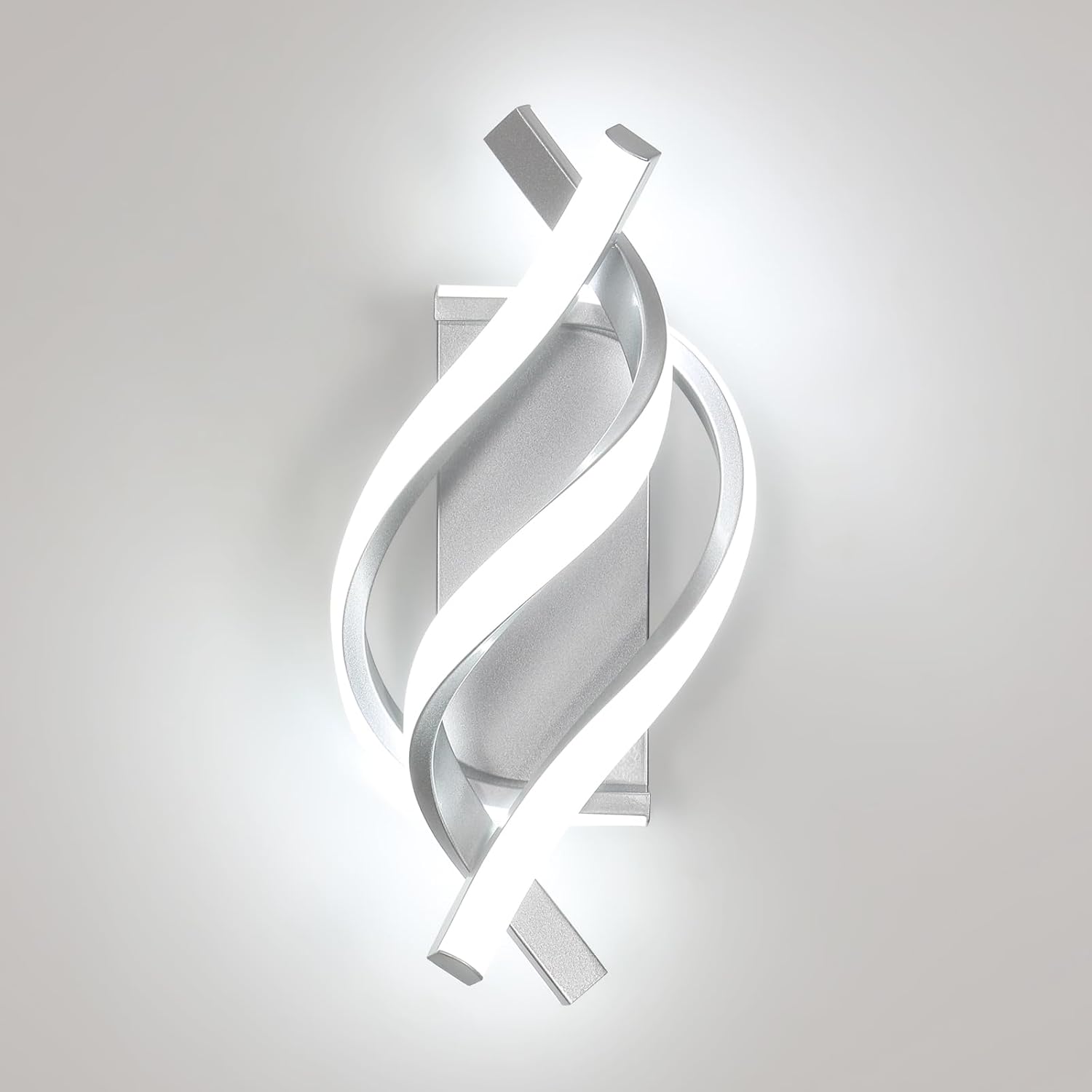Wall Light - Silver Aluminium Frame, White Light