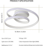 Ceiling Light - White Aluminium Frame, Warm Light