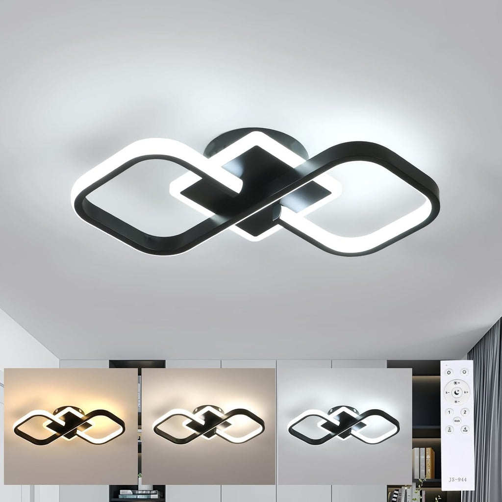 Ceiling Light - Black Acrylic Frame, Tunable and Dimmable