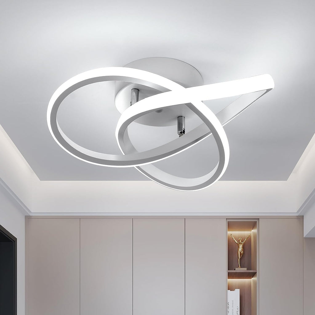 Ceiling Light - White Aluminium Frame, White Light