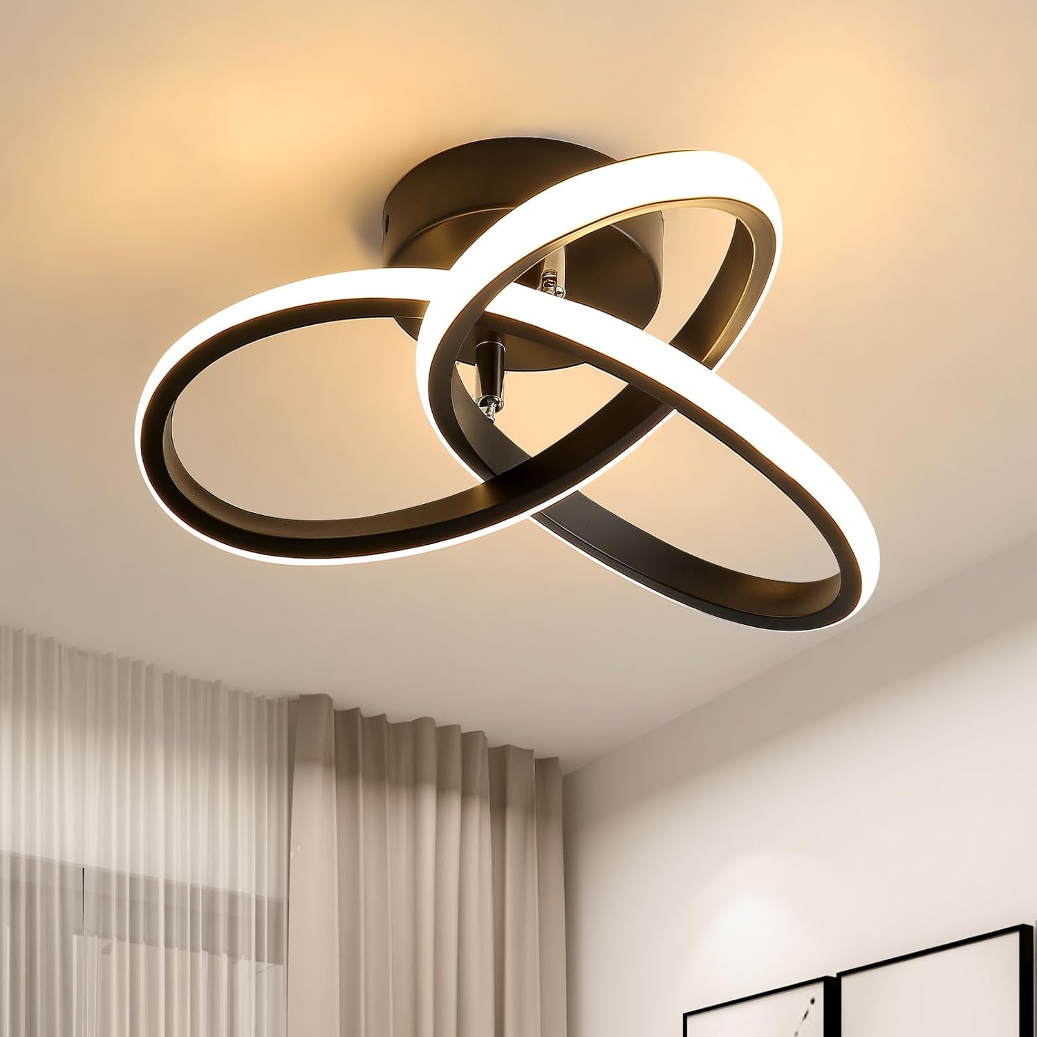 Ceiling Light - Gold Aluminium Frame, Natural Light