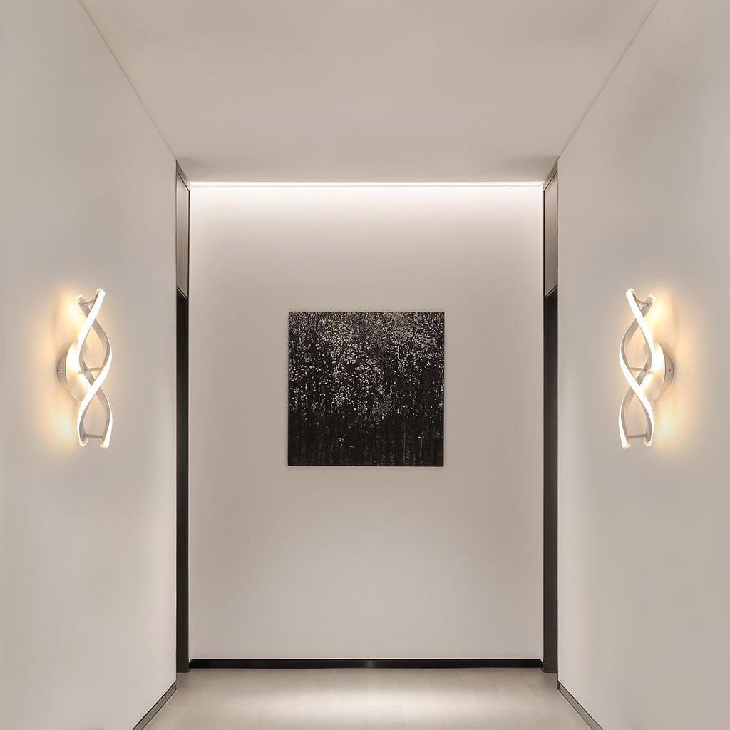 Wandleuchte - Weißer Aluminiumrahmen, warmes Licht