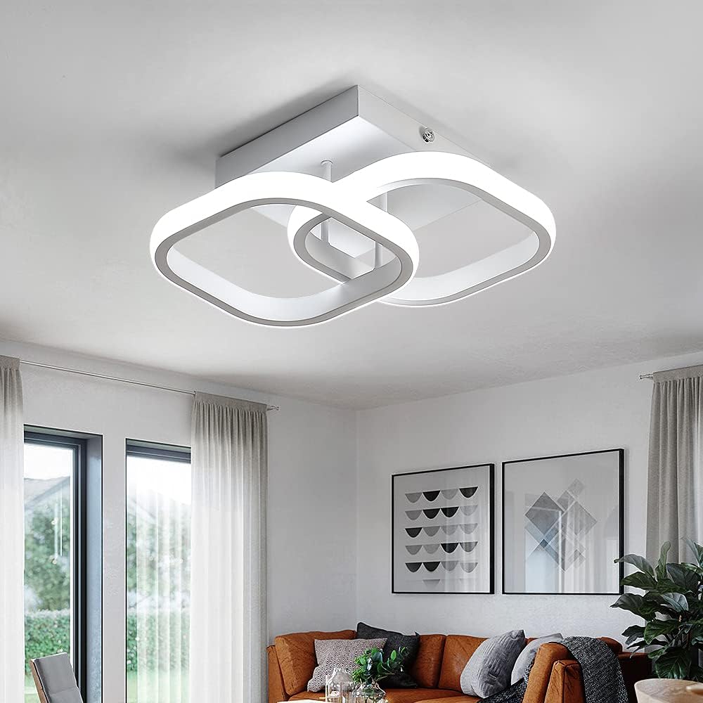 Ceiling Light - White Aluminium Frame, White Light