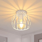 Ceiling Light - White Metal Frame