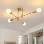 Ceiling Light - Gold Metal Frame