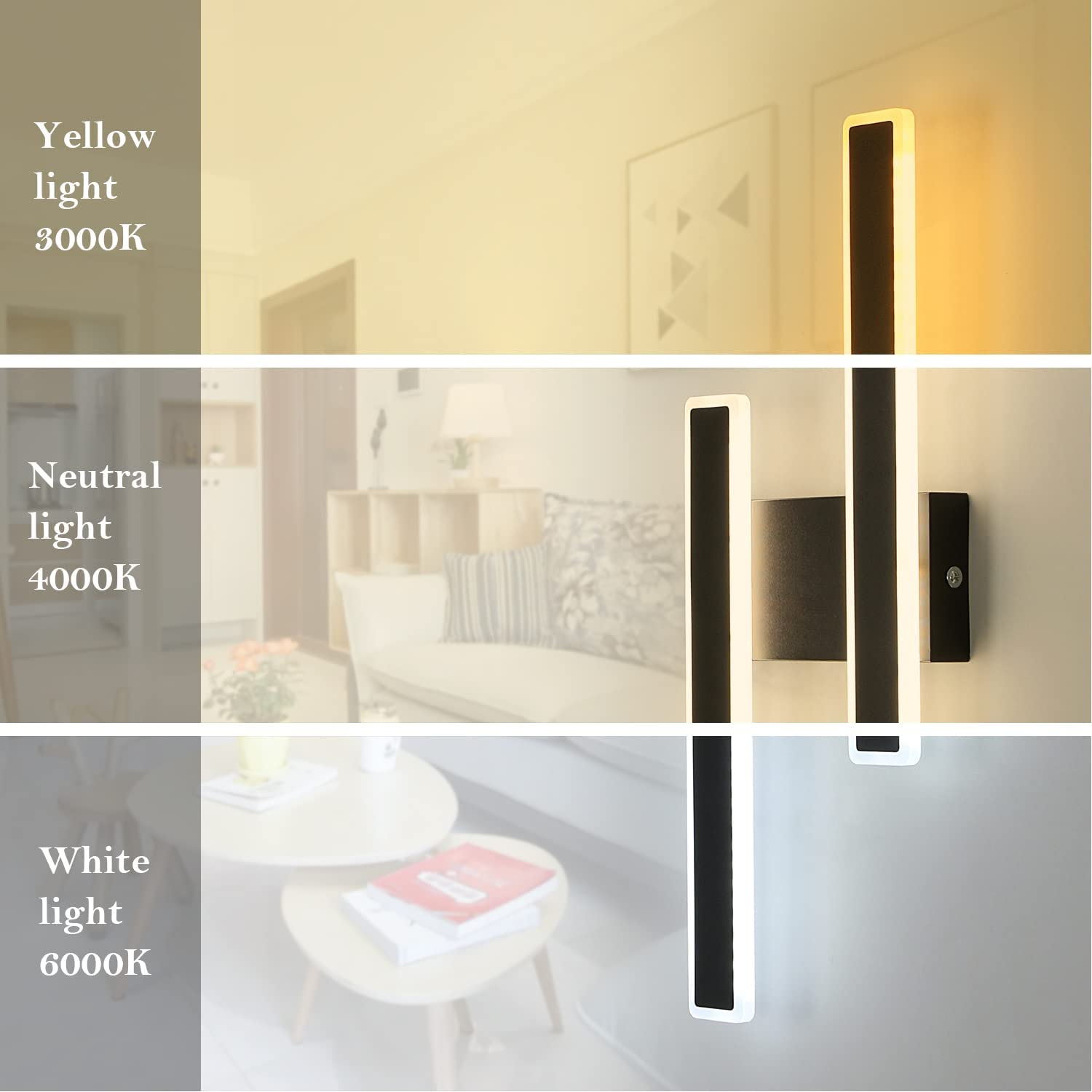 Wall Light - Black Acrylic Frame, Tunable