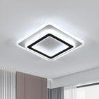 Ceiling Light - Black & White Acrylic Frame, White Light