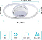 Ceiling Light - White Metal Frame, Tunable and Dimmable