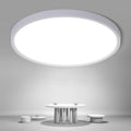 Ceiling Light - White Plastic Frame, White Light