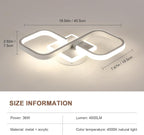Ceiling Light - White Acrylic Frame, Natural Light
