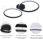 Ceiling Light - Black Aluminium Frame, White Light