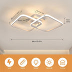 Ceiling Light - White Aluminium Frame, Warm Light