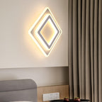 Ceiling Light - White Acrylic Frame, Warm Light
