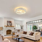 Ceiling Light - White Aluminium Frame, Warm Light
