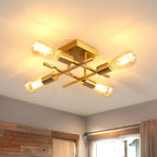 Ceiling Light - Gold Metal Frame