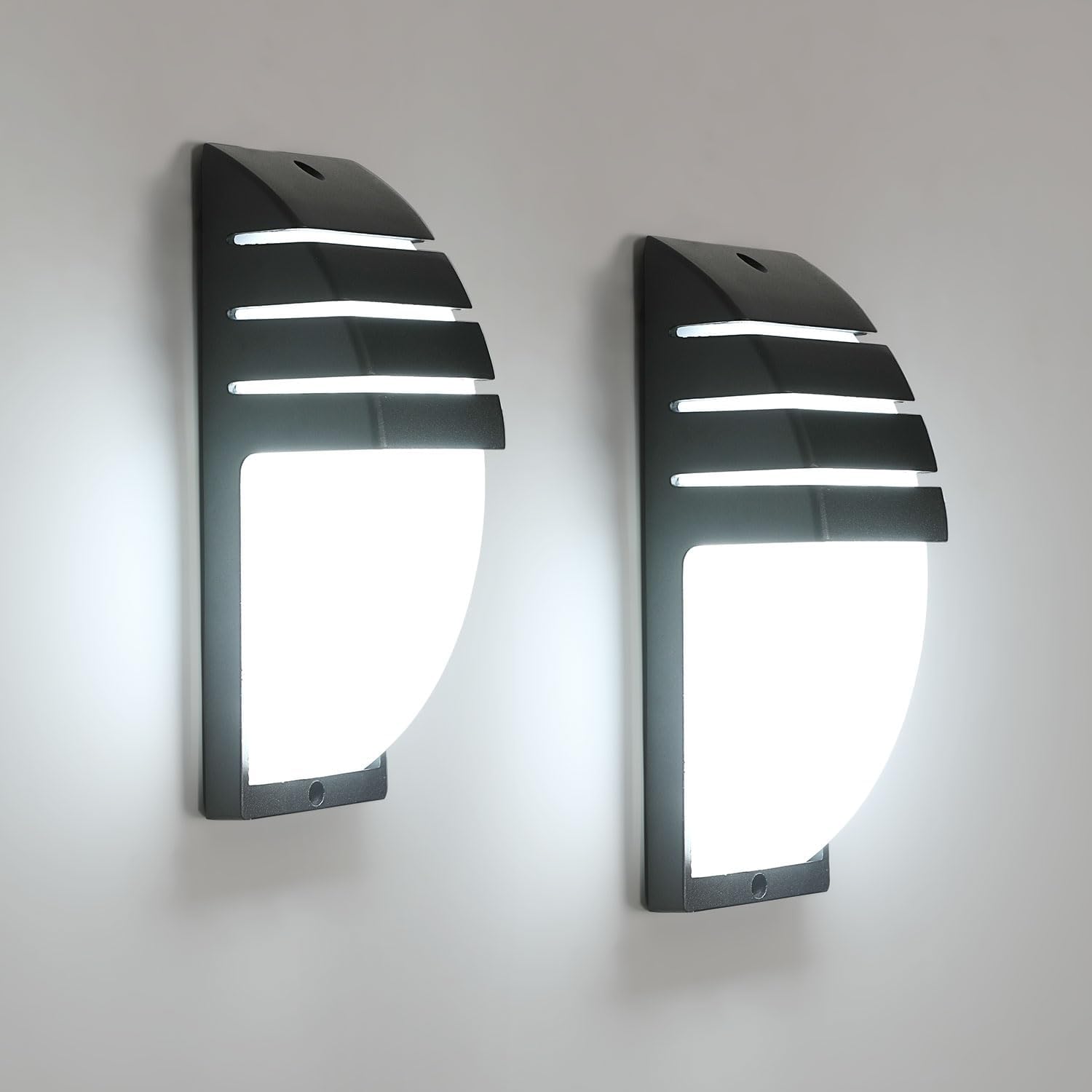 Wall Light - Black Aluminium Frame, White Light
