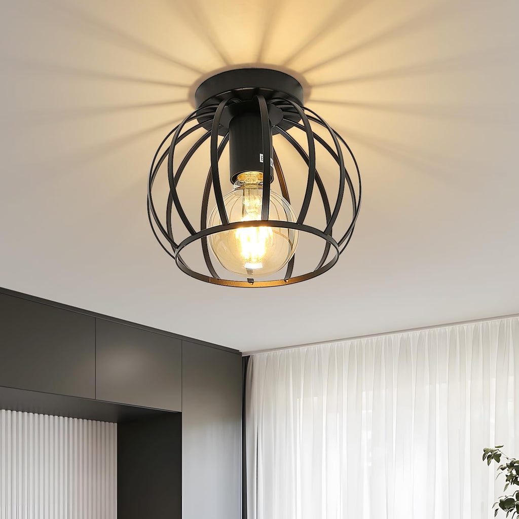Ceiling Light - Black Metal Frame