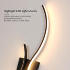 Wall Light - Black Aluminium Frame, Warm Light