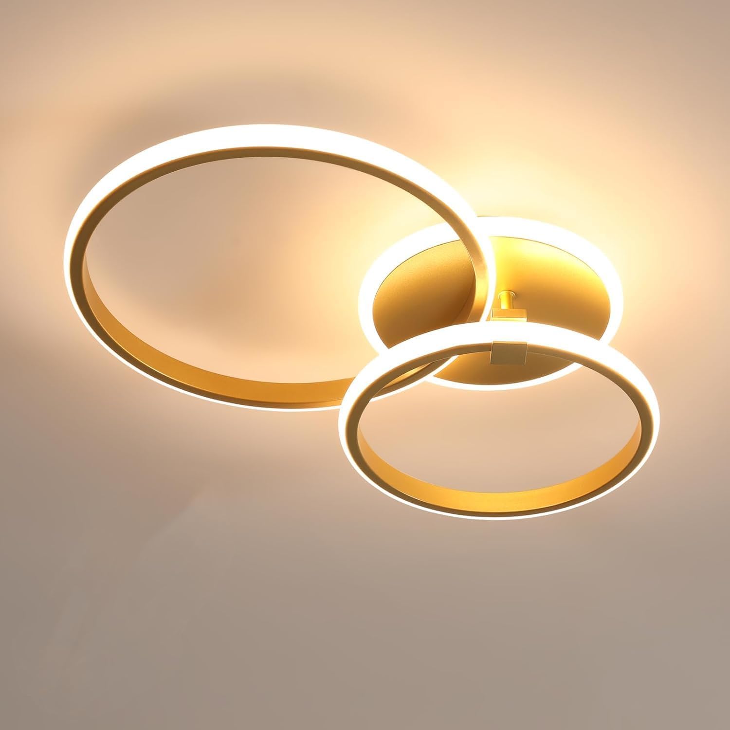 Ceiling Light - Gold Acrylic Frame, Warm Light