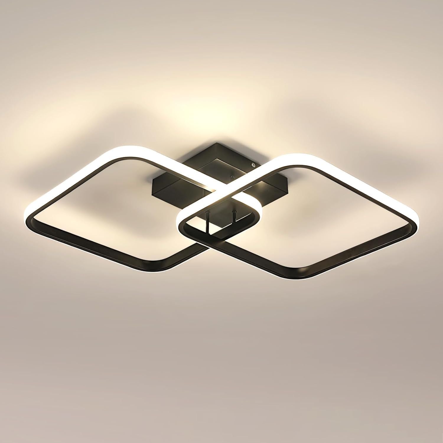 Ceiling Light - Black Aluminium Frame, Natural Light