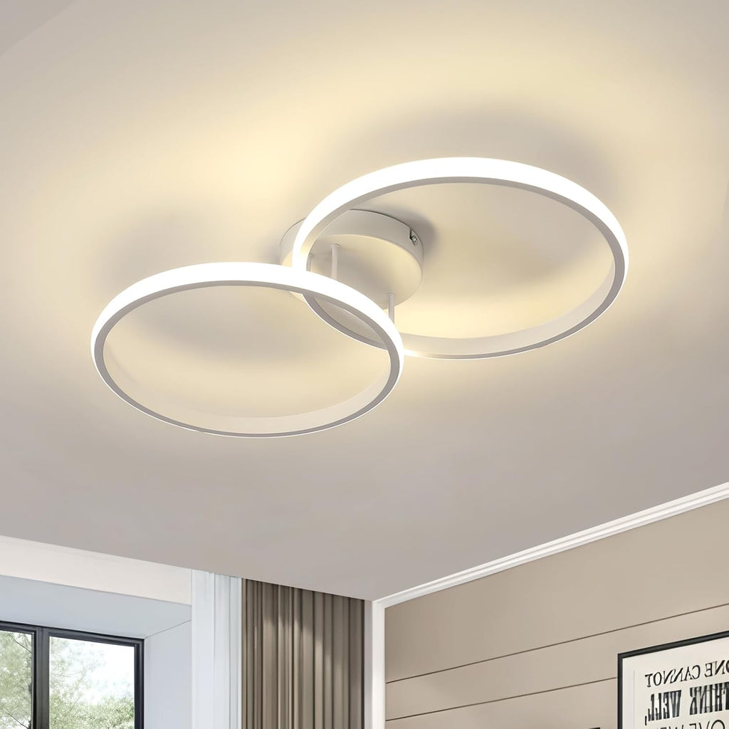 Ceiling Light - White Aluminium Frame, Natural Light