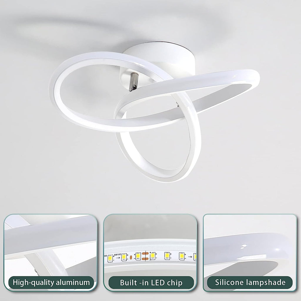 Ceiling Light - White Aluminium Frame, Natural Light