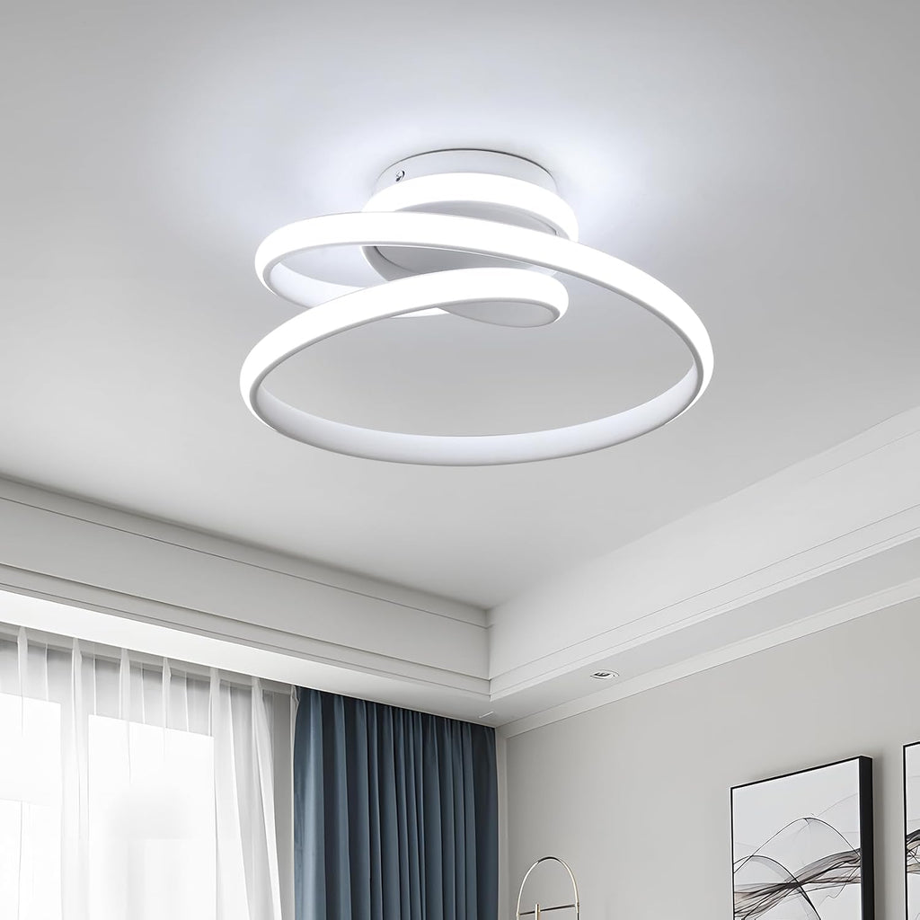 Ceiling Light - White Aluminium Frame, White Light