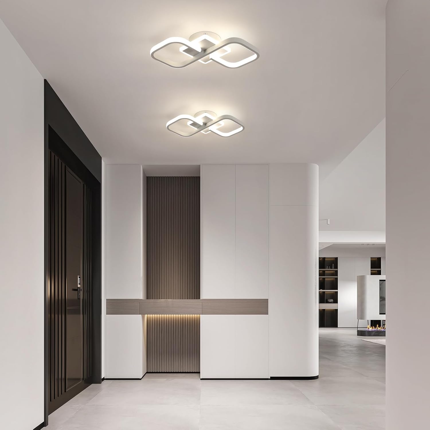 Ceiling Light - White Acrylic Frame, Natural Light