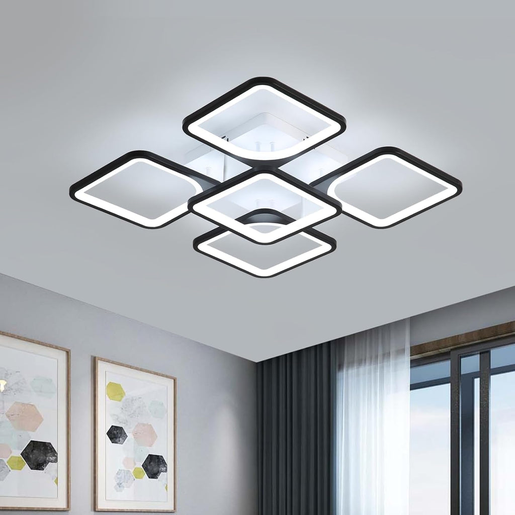 Ceiling Light - Black Acrylic Frame, Tunable and Dimmable