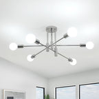 Ceiling Light - Chrome Metal Frame
