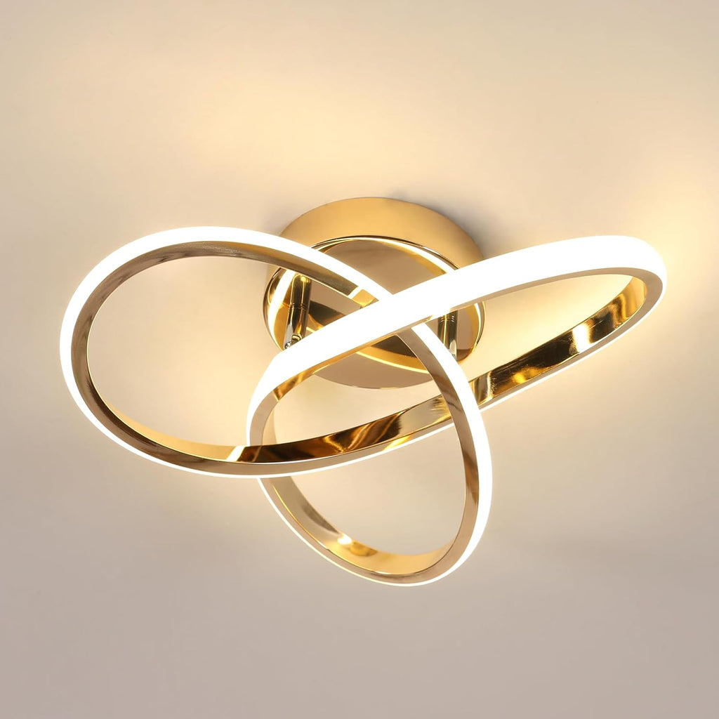 Ceiling Light - Gold Aluminium Frame, Natural Light