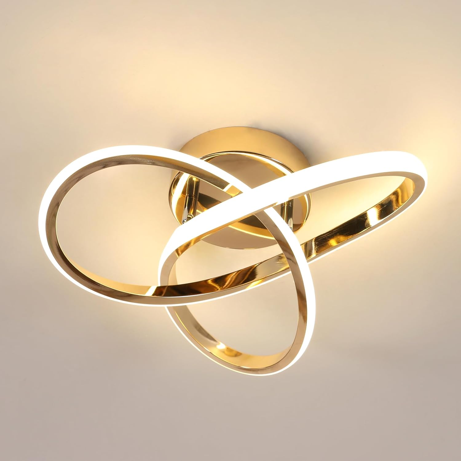 Ceiling Light - Gold Aluminium Frame, Natural Light