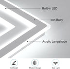 Deckenleuchte - Rahmen aus weißem Acryl, weißes Licht