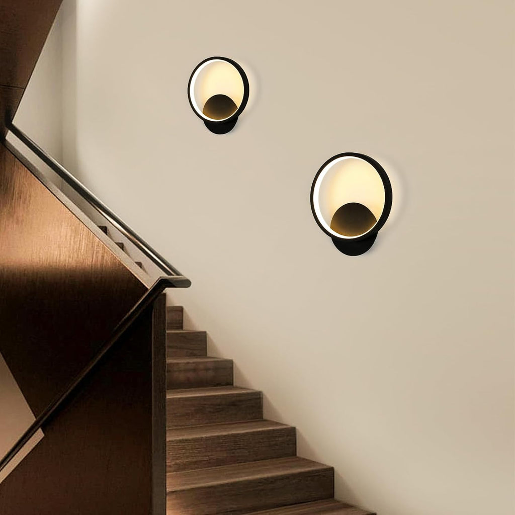 Wall Light - Black Aluminium Frame, Warm Light